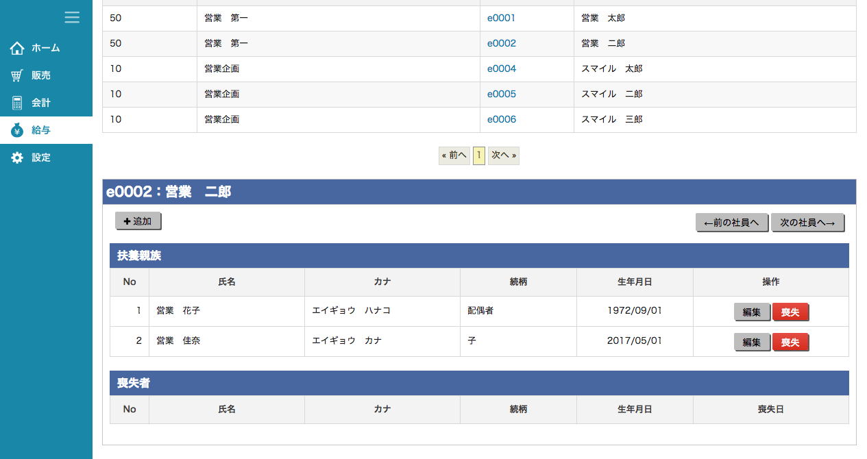 社員扶養