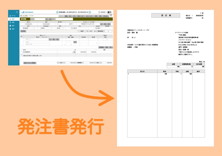 発注書の発行